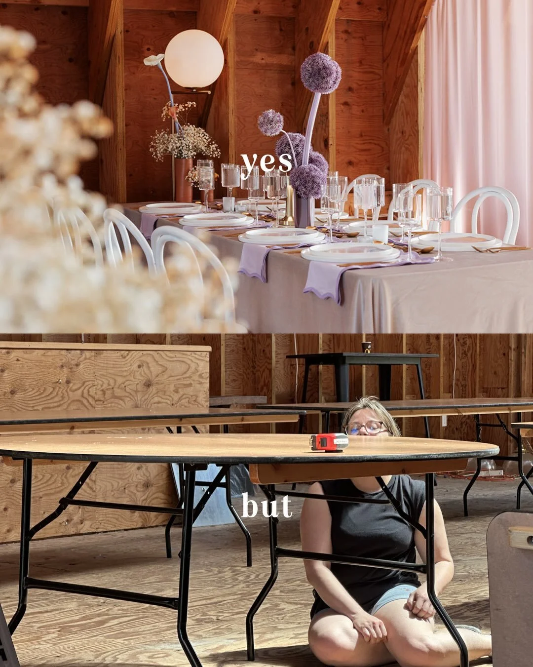 good thing we don&rsquo;t let any &ldquo;buts&rdquo; stop us💖

planner: @werkandwed
florals: @ecorce.flowers
decor design &amp; rentals: @bespokedecor
photography: @theapartmentphoto
videography: @studip_good_vp
venue: @swallowfieldfarm55
catering: 
