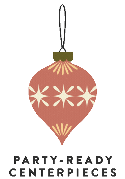 A decorative ornament featuring a green top, beige snowflake-like designs, and a black hanging loop on a pink background.