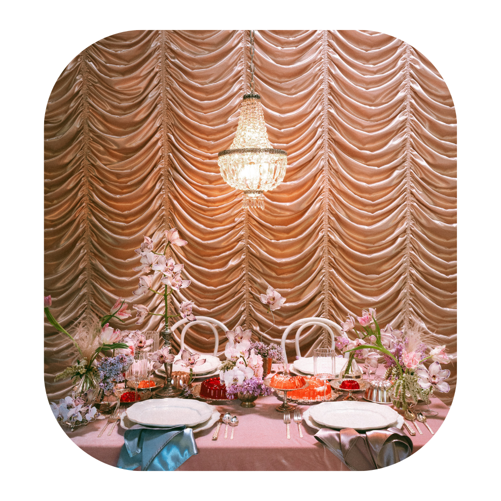 Champagne Ruched Backdrop