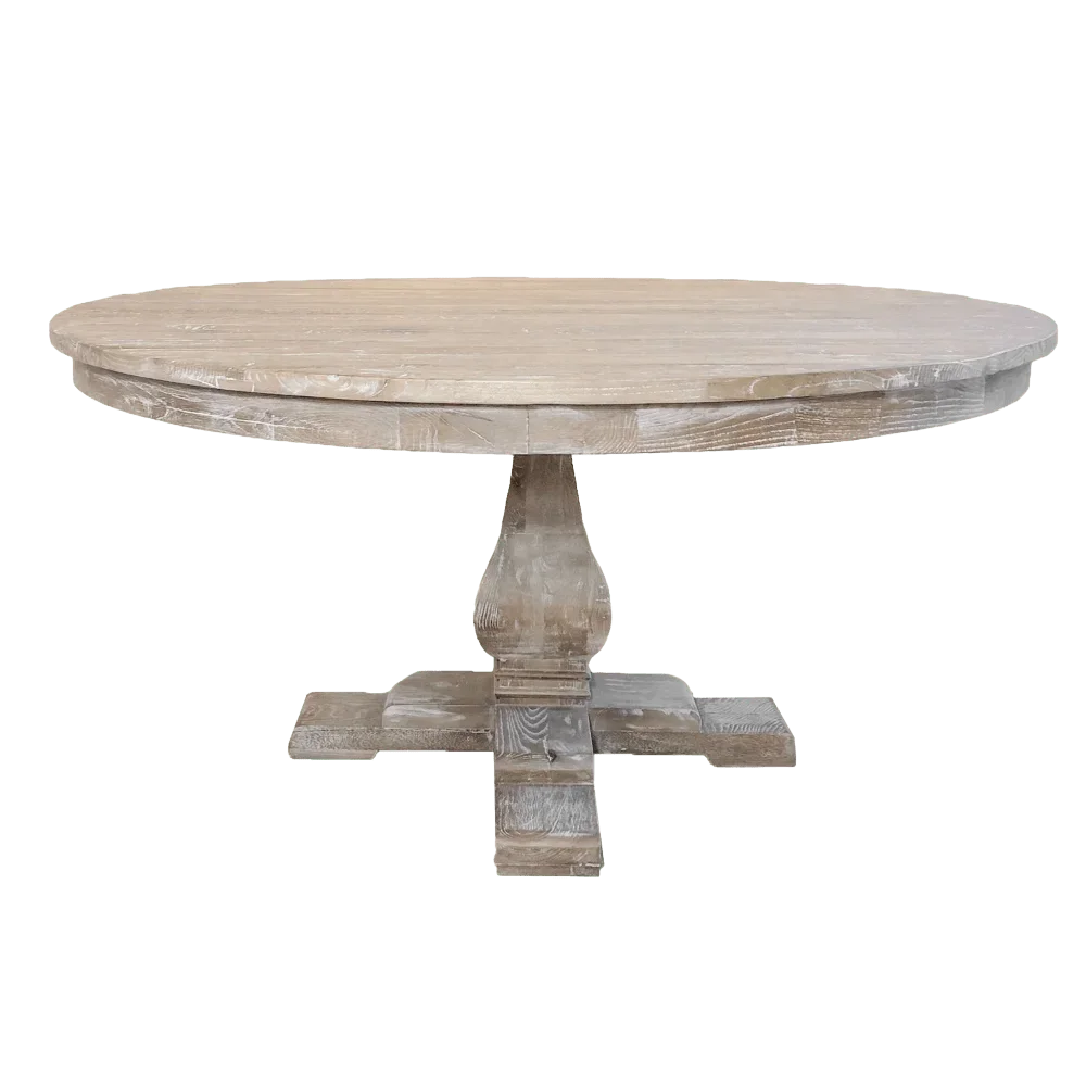 Round Wood Harvest Table