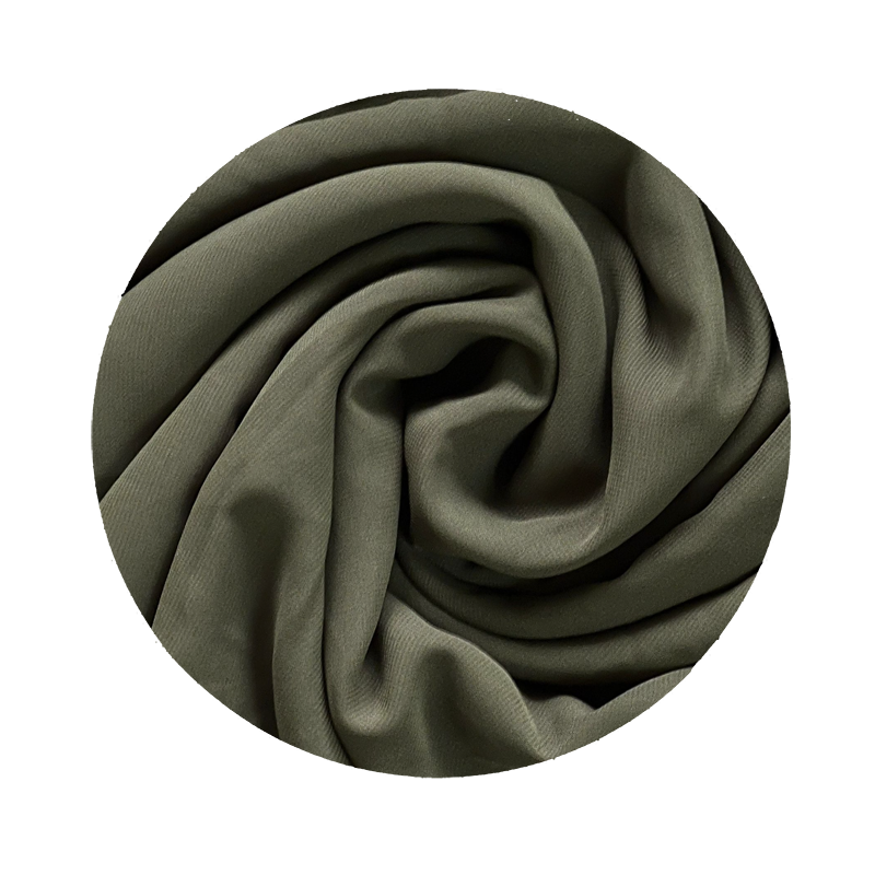 DARK OLIVE CHIFFON DRAPE