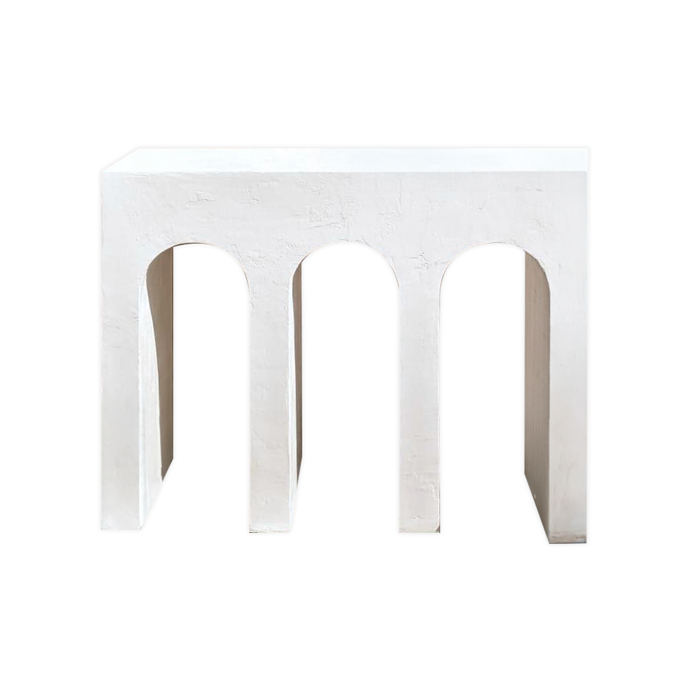 ARCHED PLASTER CONSOLE TABLE
