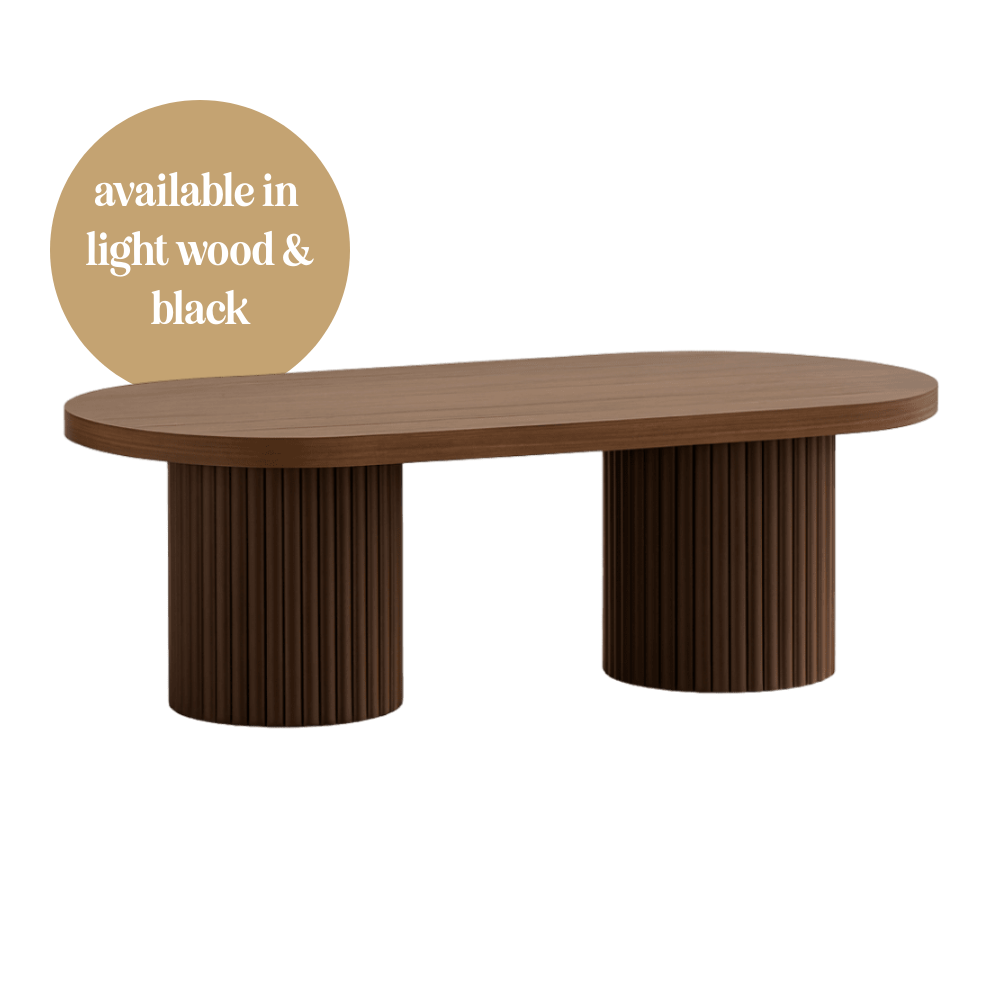 Walnut Oval Coffee Table