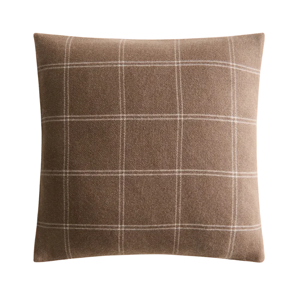 Light Brown Checked PIllow