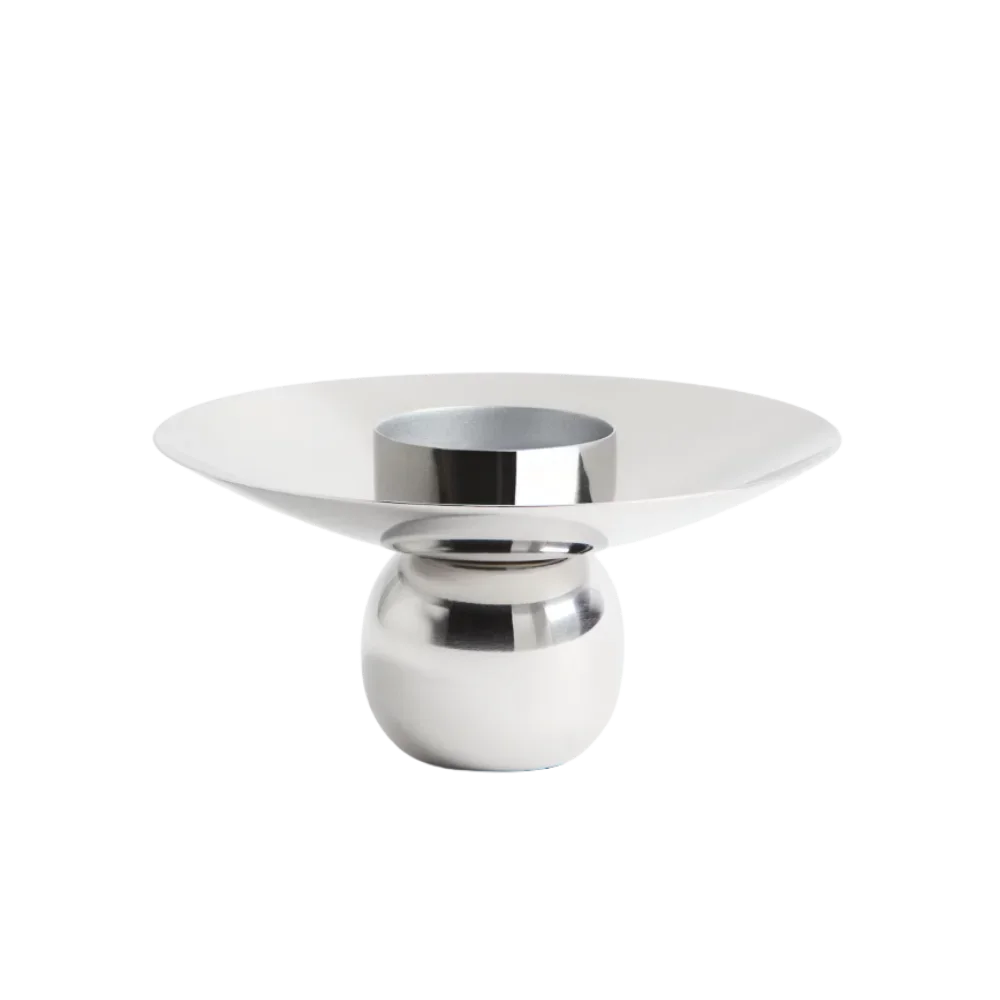 Chrome Cone Candle Holder