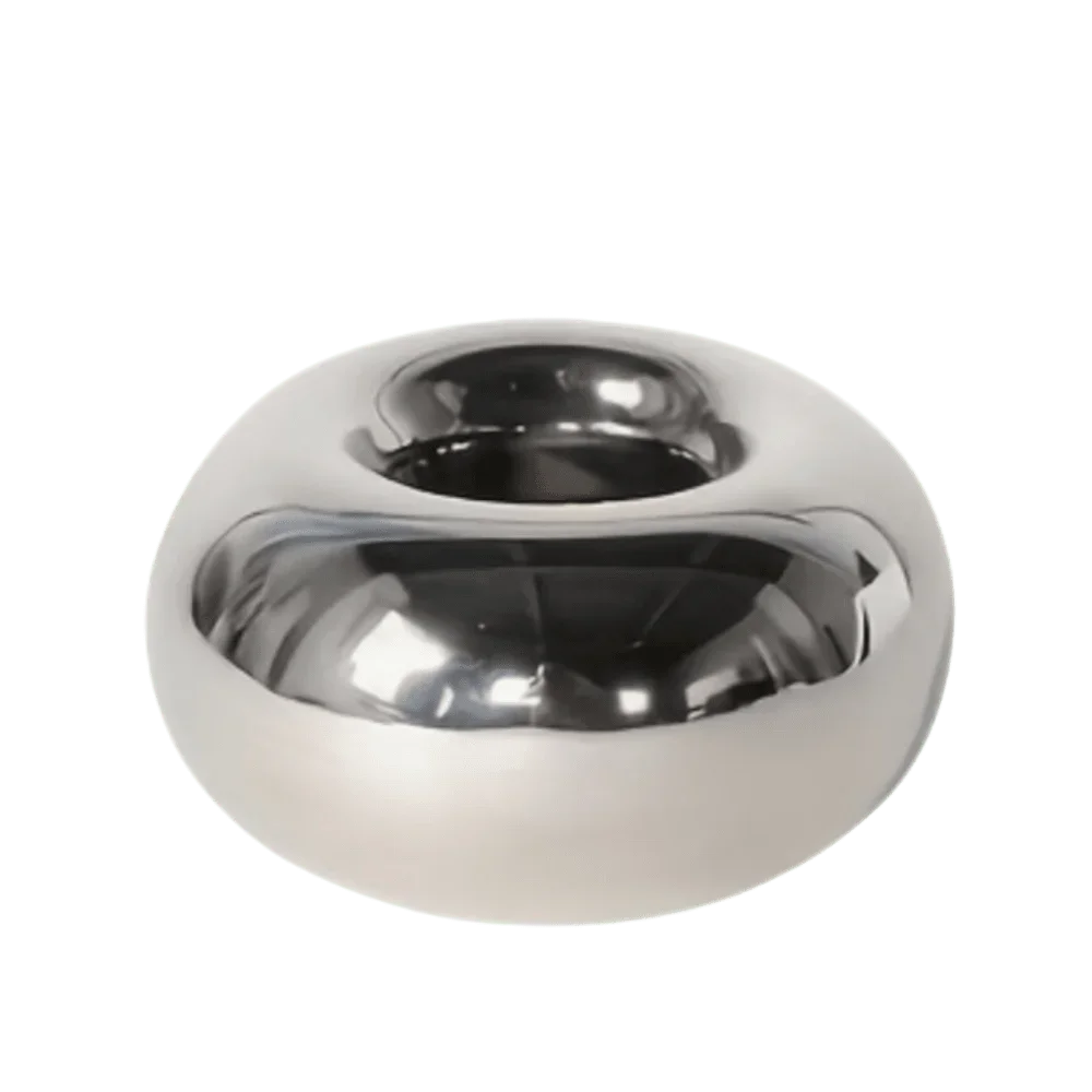 Chrome Candle Holder