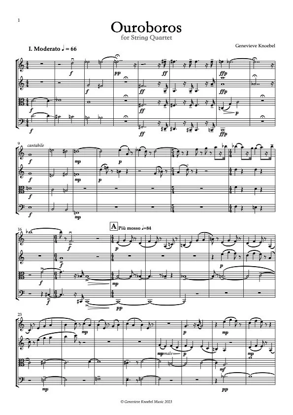 Ouroboros - for String Quartet (2023)