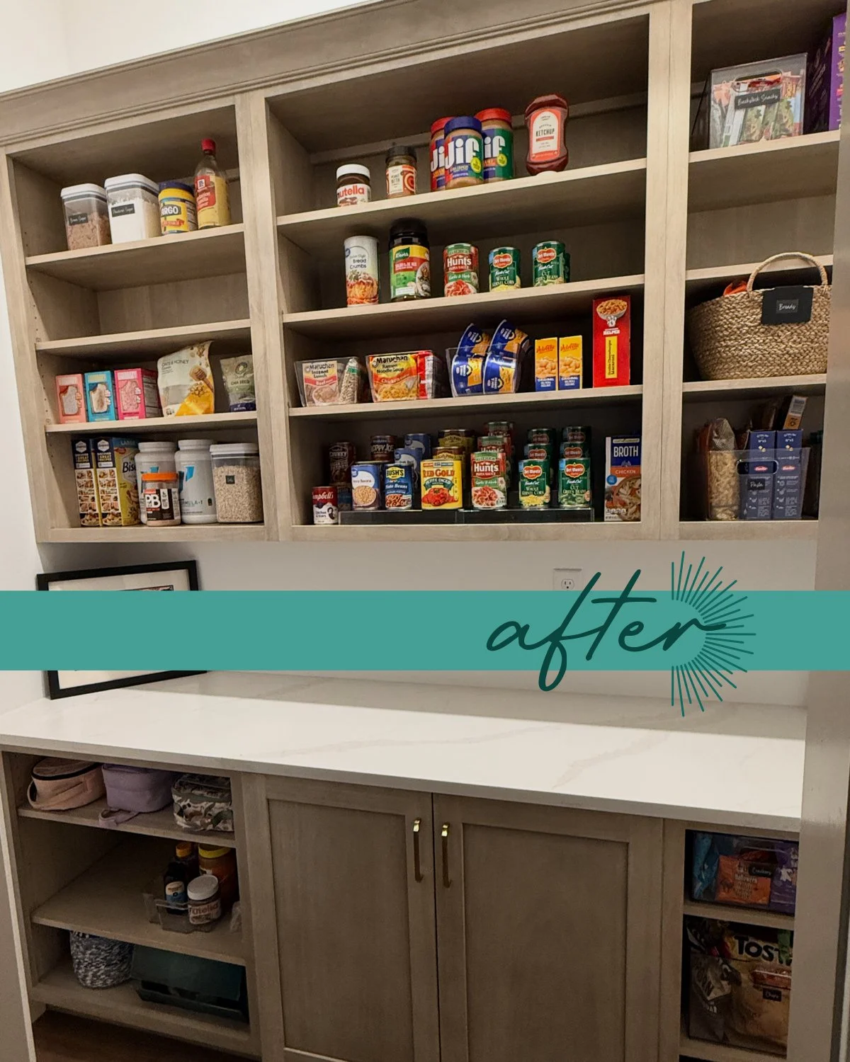 The beginning of the year is the perfect time for not only a freshly organized pantry like I was able to give to this client, but also what I like to call a "pantry purge"! 

A few times a year, I skip the weekly trip to the grocery store a