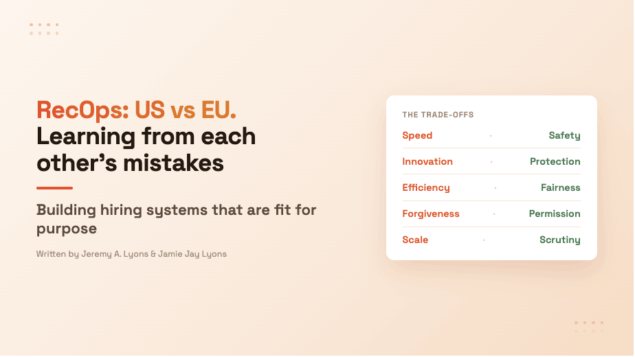 The Mistakes US and EU RecOps Keep Making (and how you can avoid them)