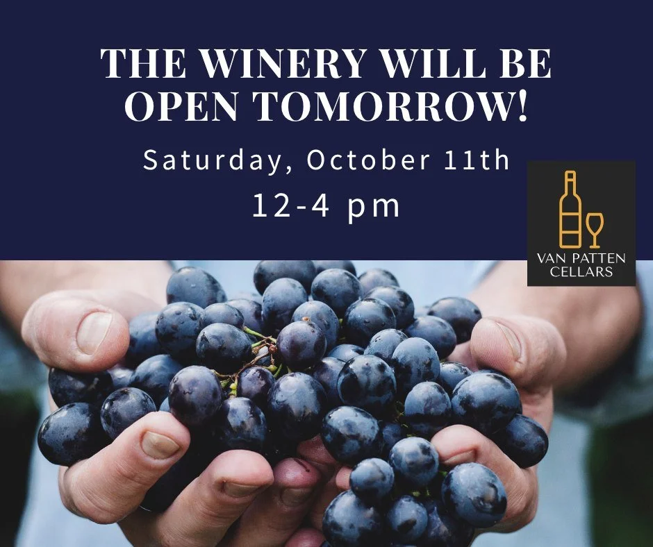 We&rsquo;ll be open tomorrow &mdash; Saturday, October 11th &mdash; for wine tasting from 12&ndash;4 PM! 🍷
Come enjoy a fall afternoon at the winery &mdash; we hope to see you! 🍁

https://vpcellars.com/make-a-reservation