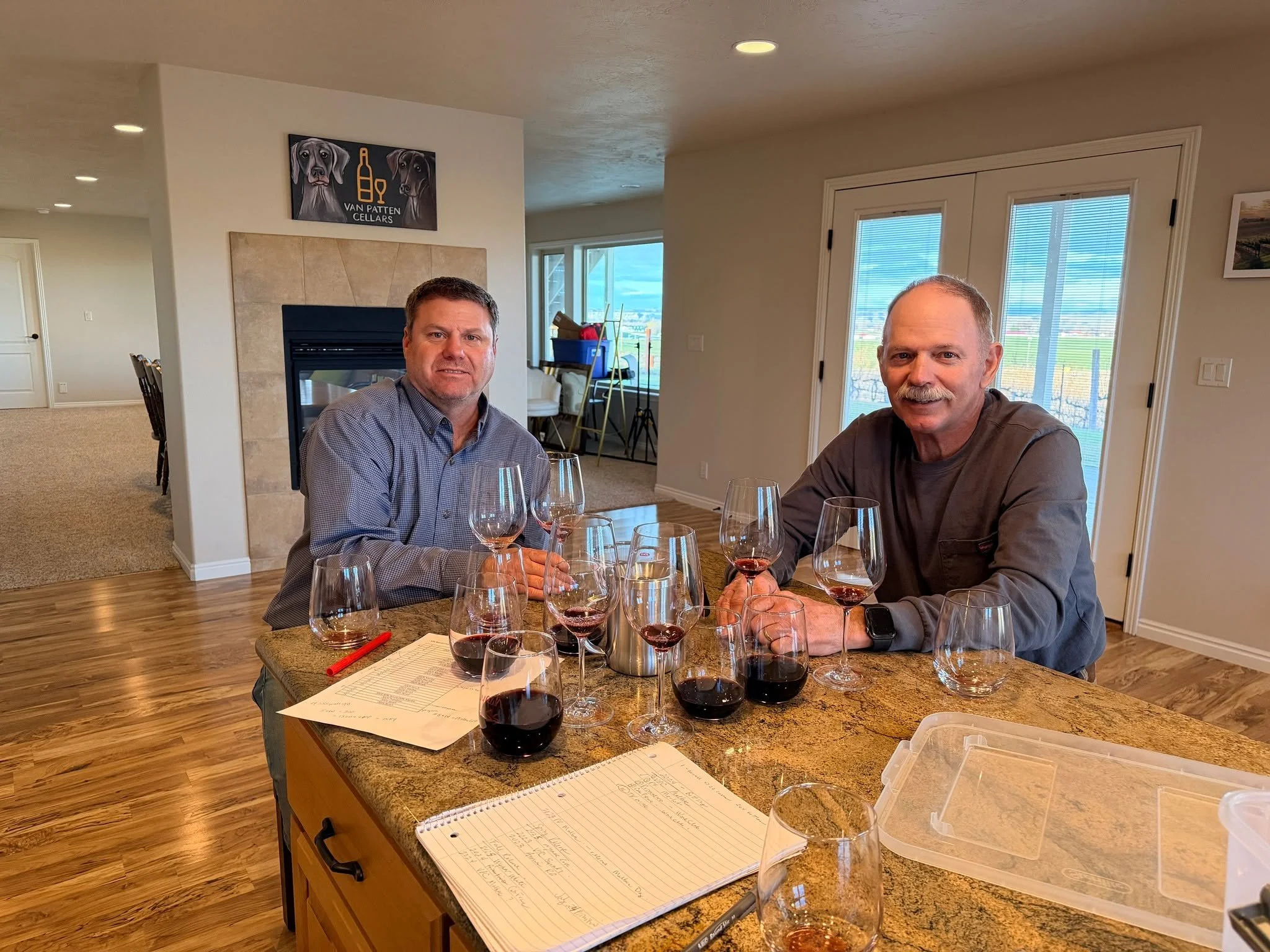 What should we bottle next? 🍷
Last night Mike &amp; Curt tasted through several barrels to decide which wines are ready for their next step. As a small winery, we don&rsquo;t have the luxury of easily moving barrels around with a forklift, so every 