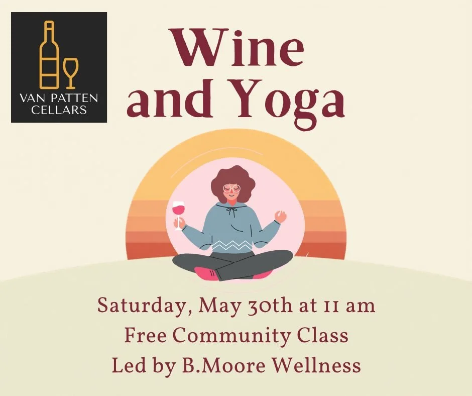 Join us at 11 a.m. on May 30th at the winery for a grounding, feel-good yoga experience!
Bring a yoga mat and your friends&mdash;or come solo and meet new ones. We&rsquo;ll move through a gentle flow and close with soothing sound bowls. Afterward, st