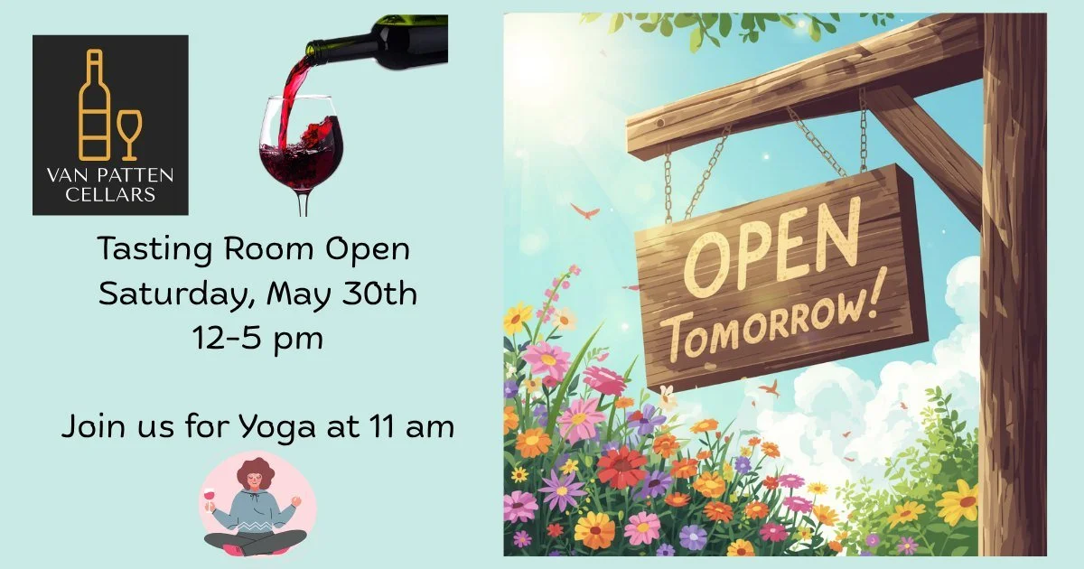 Tomorrow is the perfect day to unwind at the winery! 🍷🧘&zwj;♀️
The tasting room will be open Saturday, May 30th from 12&ndash;5 pm. Everyone is invited to join us for Yoga with @b.moorewellness at 11 am &mdash; just bring your mat and start your da
