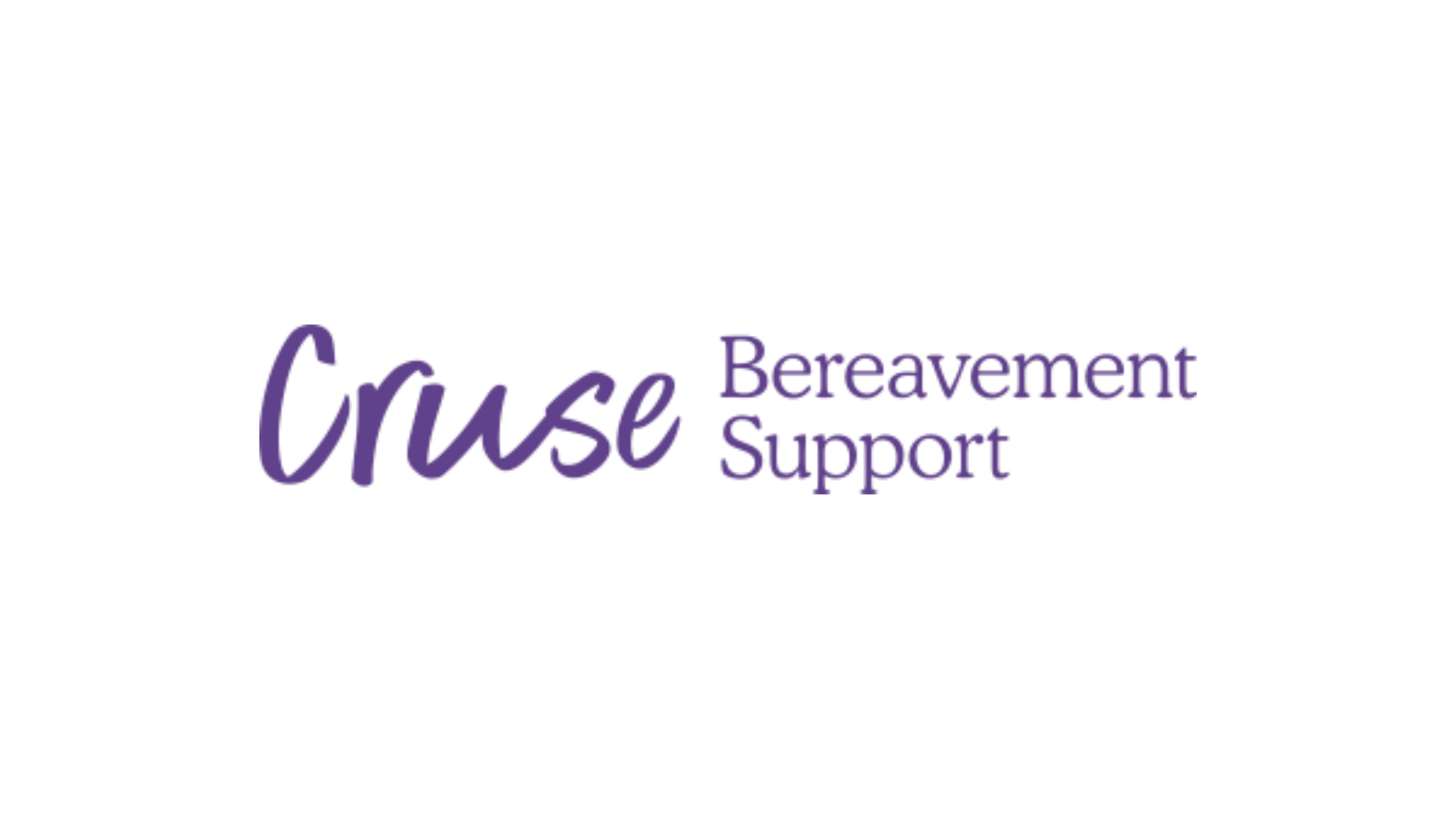 Cruse Bereavement Support logo in purple text