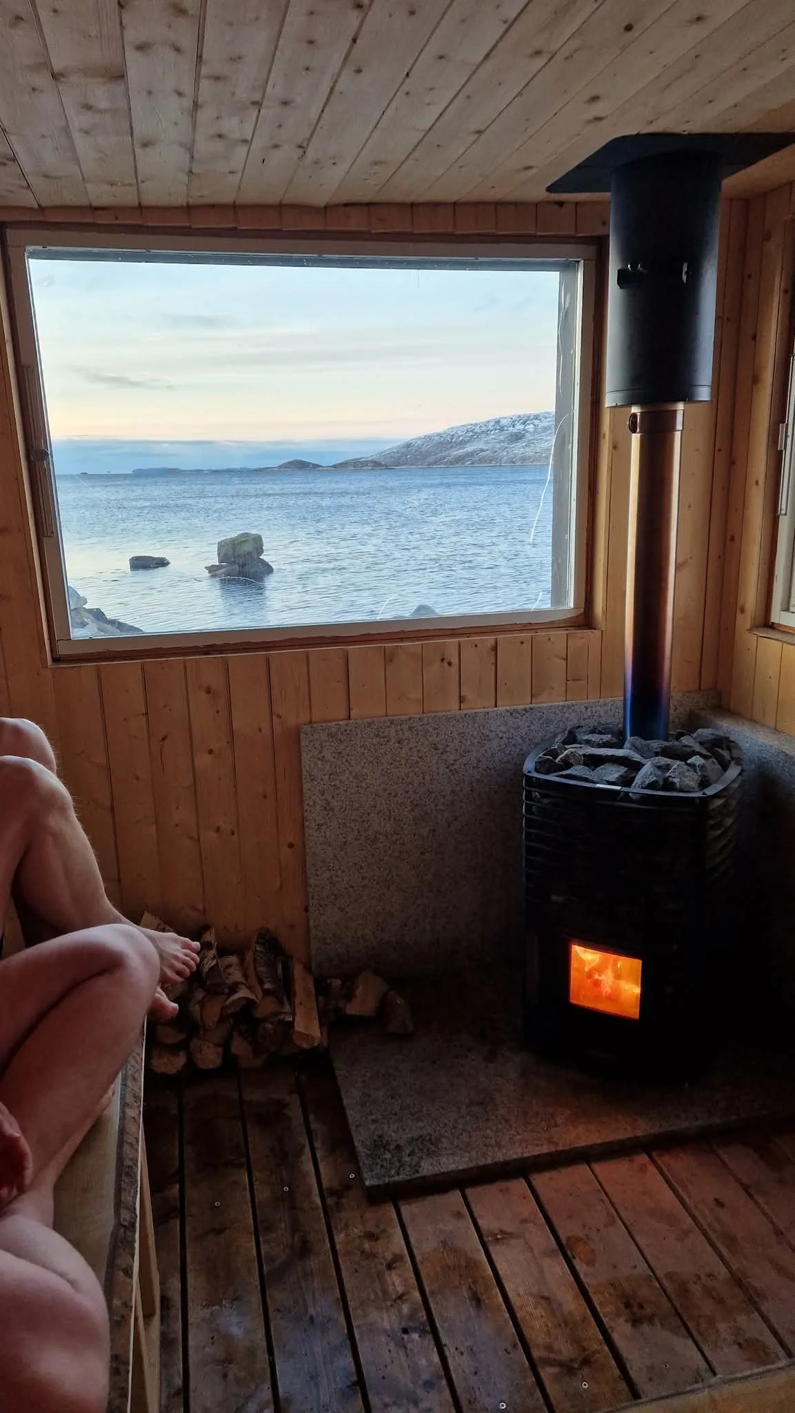 Bålprat på Fauna sauna