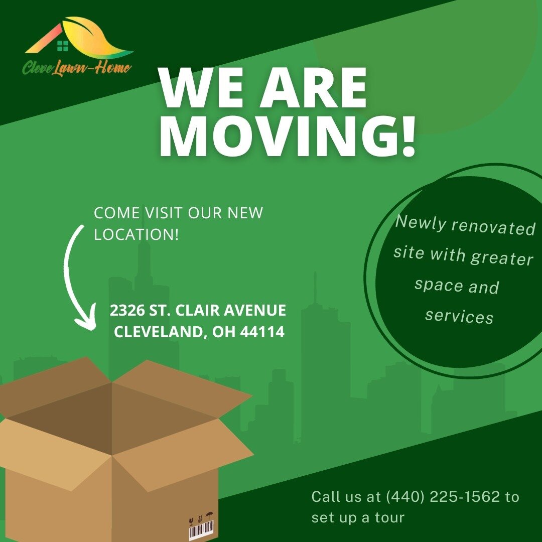 CleveLawn-Home is excited to officially announce that we have moved! Our new location on St. Clair Avenue will allow us to expand our programming, outreach, and number of second chances given to those in our community.

Stay tuned for future updates 