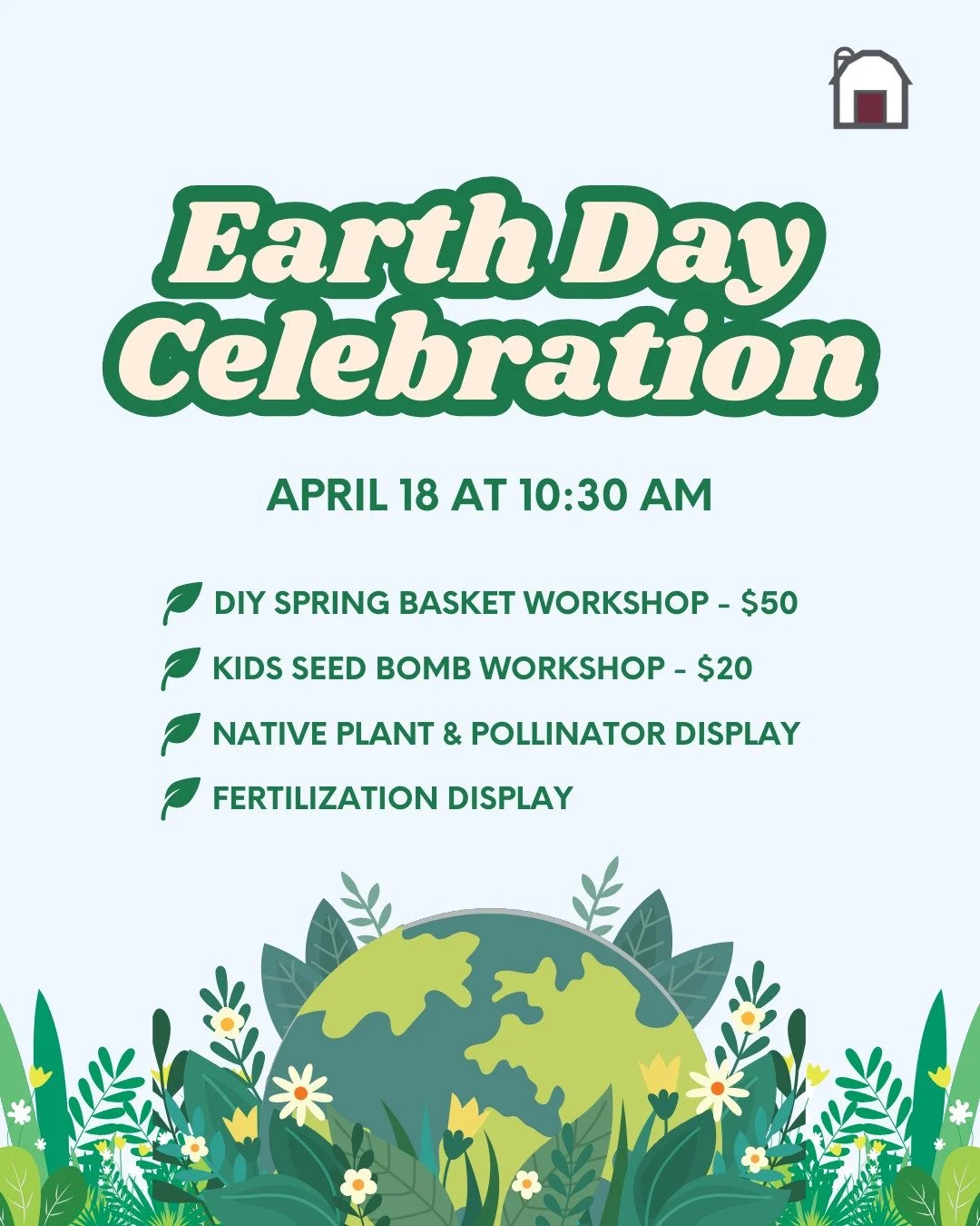 Nature is waking up all around us and there's no better time to celebrate this earth of ours! 🌎 We're celebrating Earth Day on Saturday, April 18 and we'll have something for everyone including TWO DIY Workshops! Get more info on our website, and ma