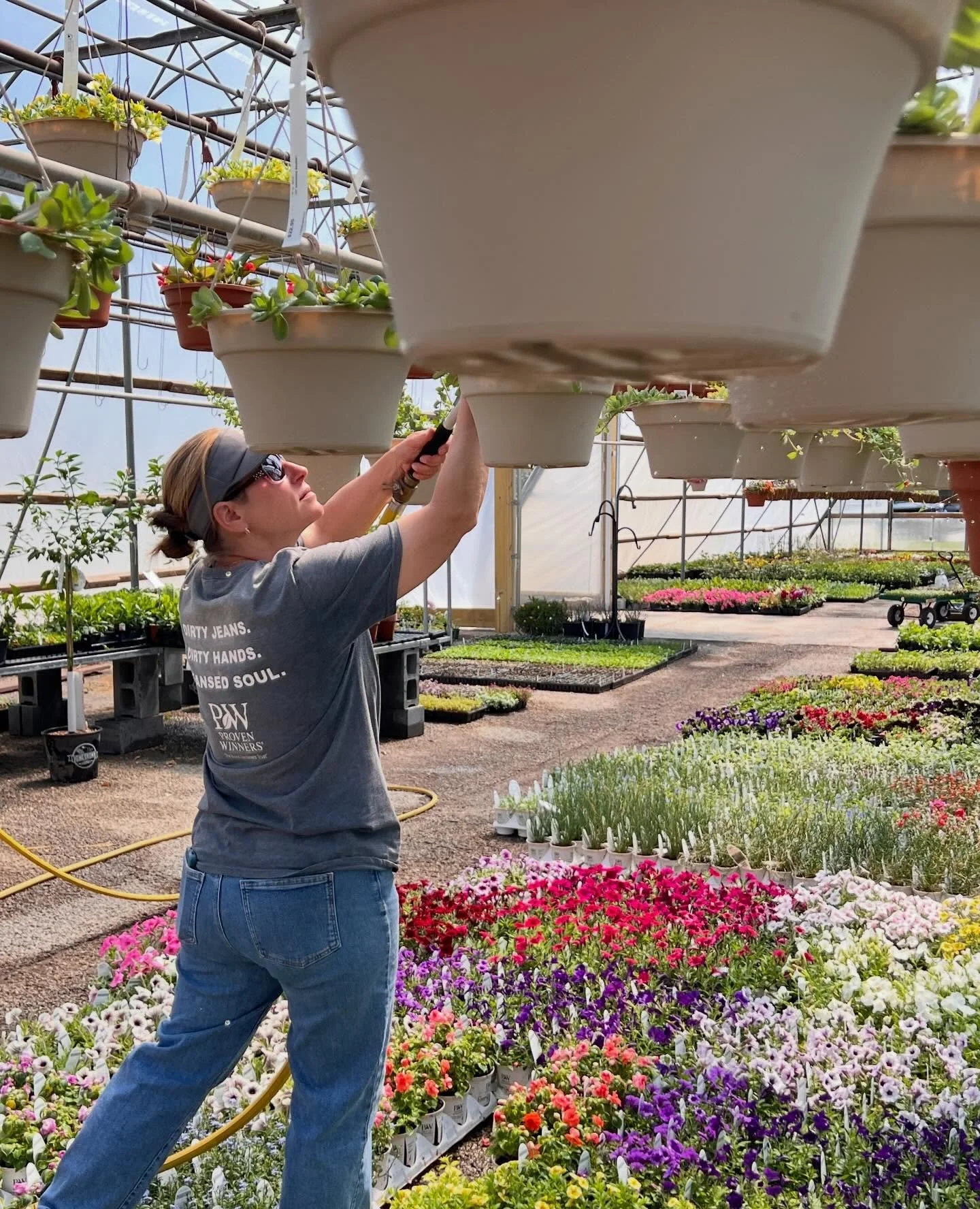Watering, planting, moving, weeding&hellip;and repeat!!!
Each plant is tended to every step of the way with the utmost care!

Thankful for our team of dedicated staff who make it happen day in and day out, year round! 

#appreciationpost💕 #greenhous