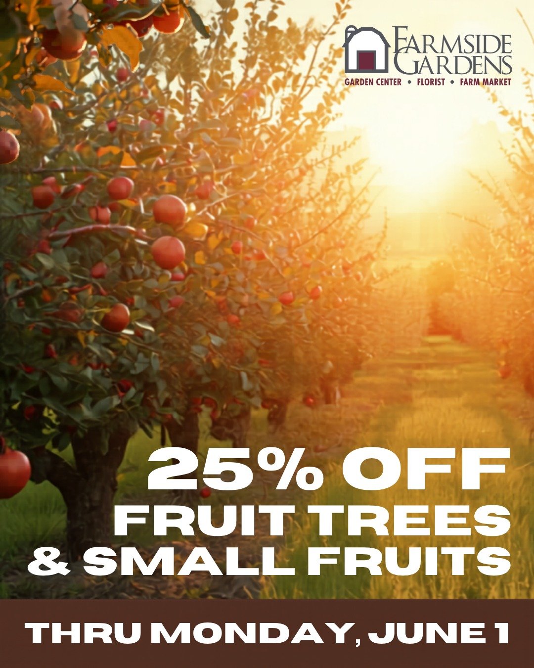 Who doesn&rsquo;t love some fresh picked fruit!? If you&rsquo;ve always hoped to plant fruit on your property, now is a great time to shop! 

Fruit tree varieties include Apple, Pear, Cherry, Peach, Nectarine, and Plums. We're also offering sales on 
