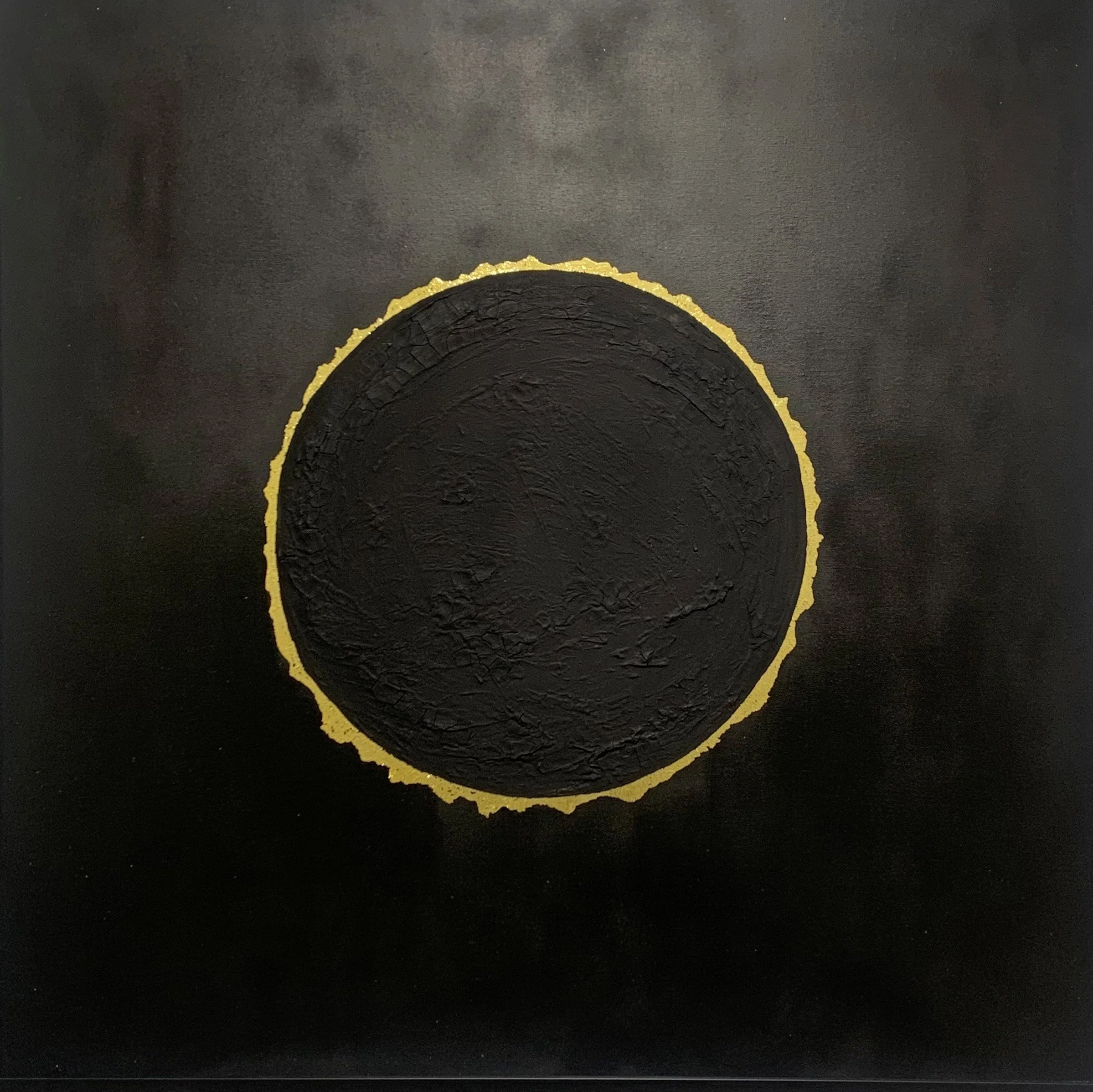 100 x 100 cm Acrylic Painting, Gold Leaf