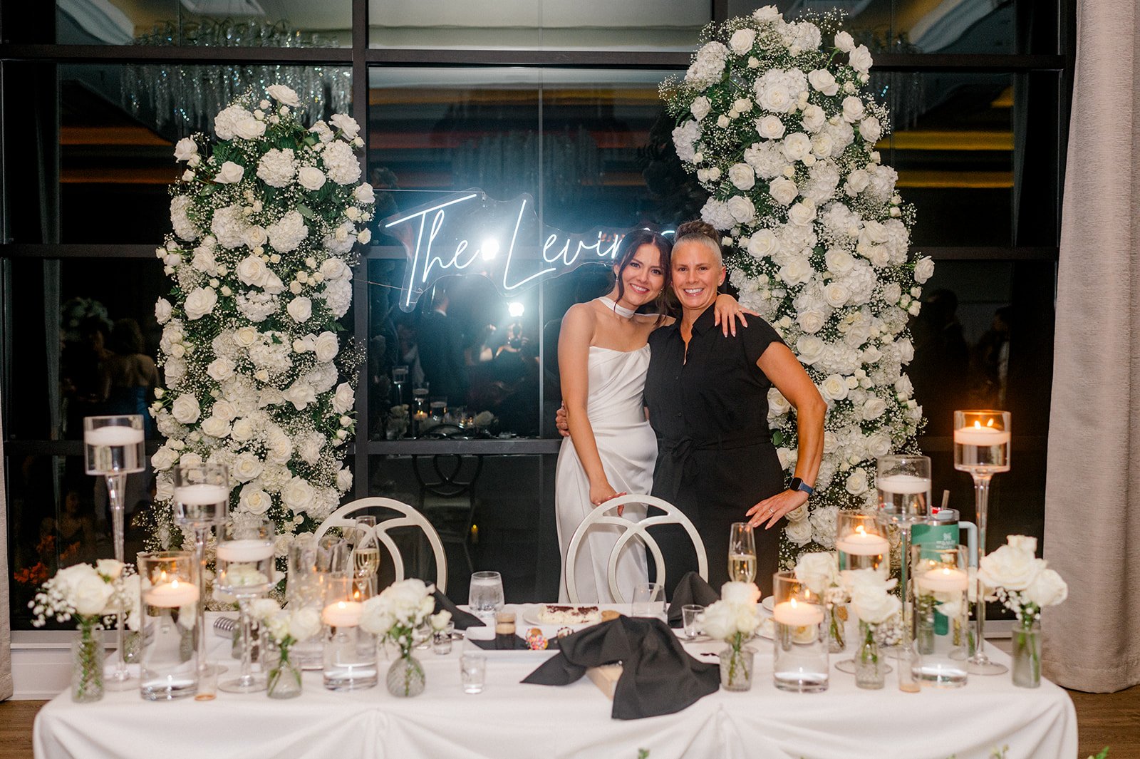 melissa of events by missy & comany with the bide at the end of the wedding