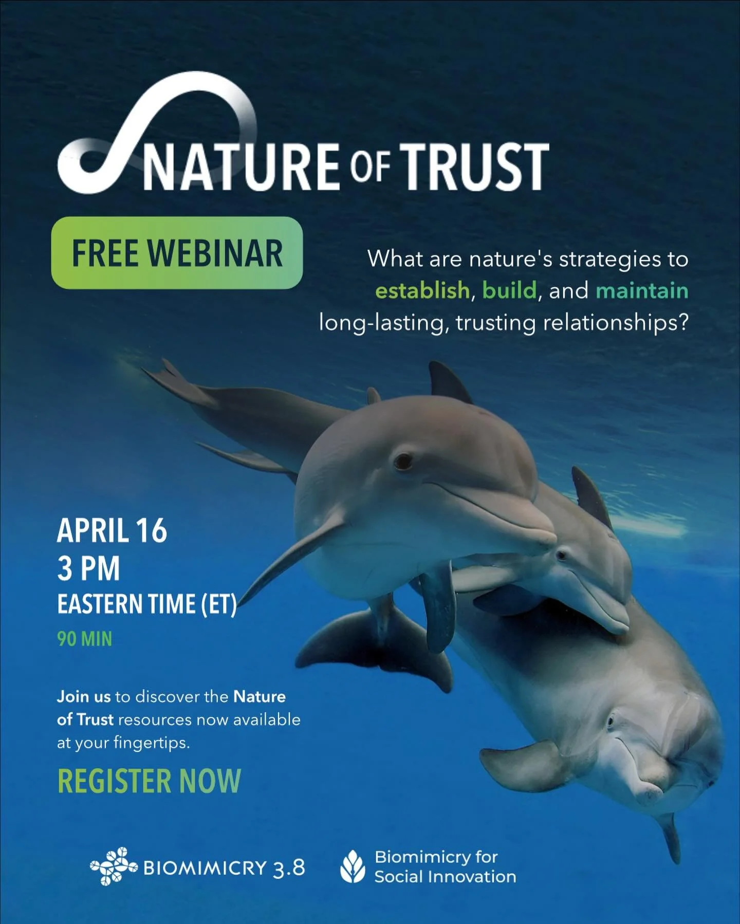 You are invited: Free webinar to unpack the Nature of Trust! 

How does nature establish, build, and maintain long-lasting, trusting relationships? And what principles might help us do the same in our networks and organizations? 

Join Toby Herzlich,