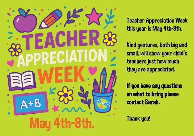 Teacher Appreciation Week is May 4-8!