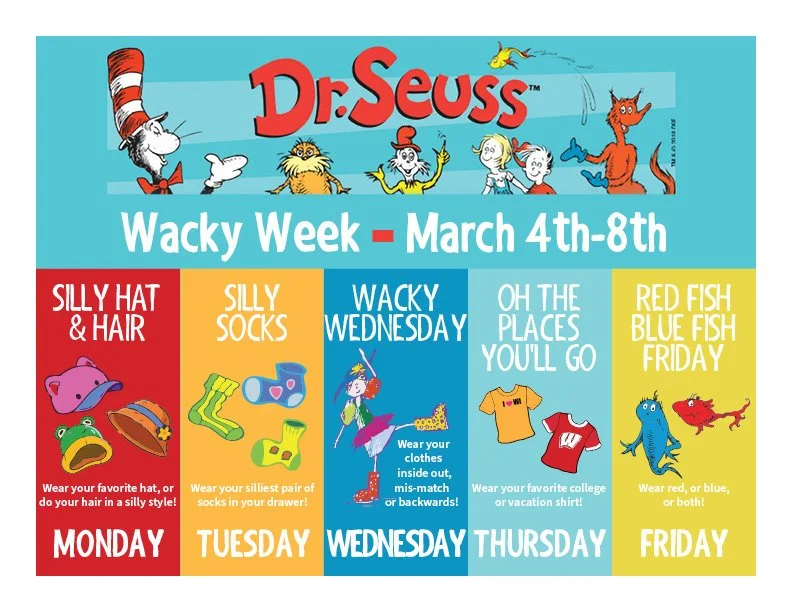 Dr. Seuss™ Wacky Week is March 9th-13th!