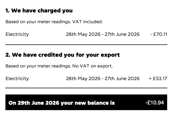 Octopus Energy bill