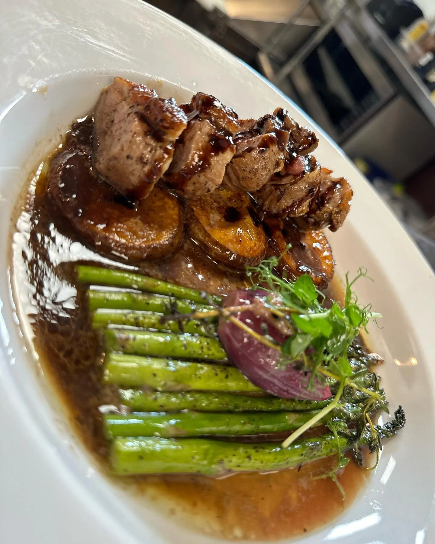 Duck in Sweet Shallot Port Sauce