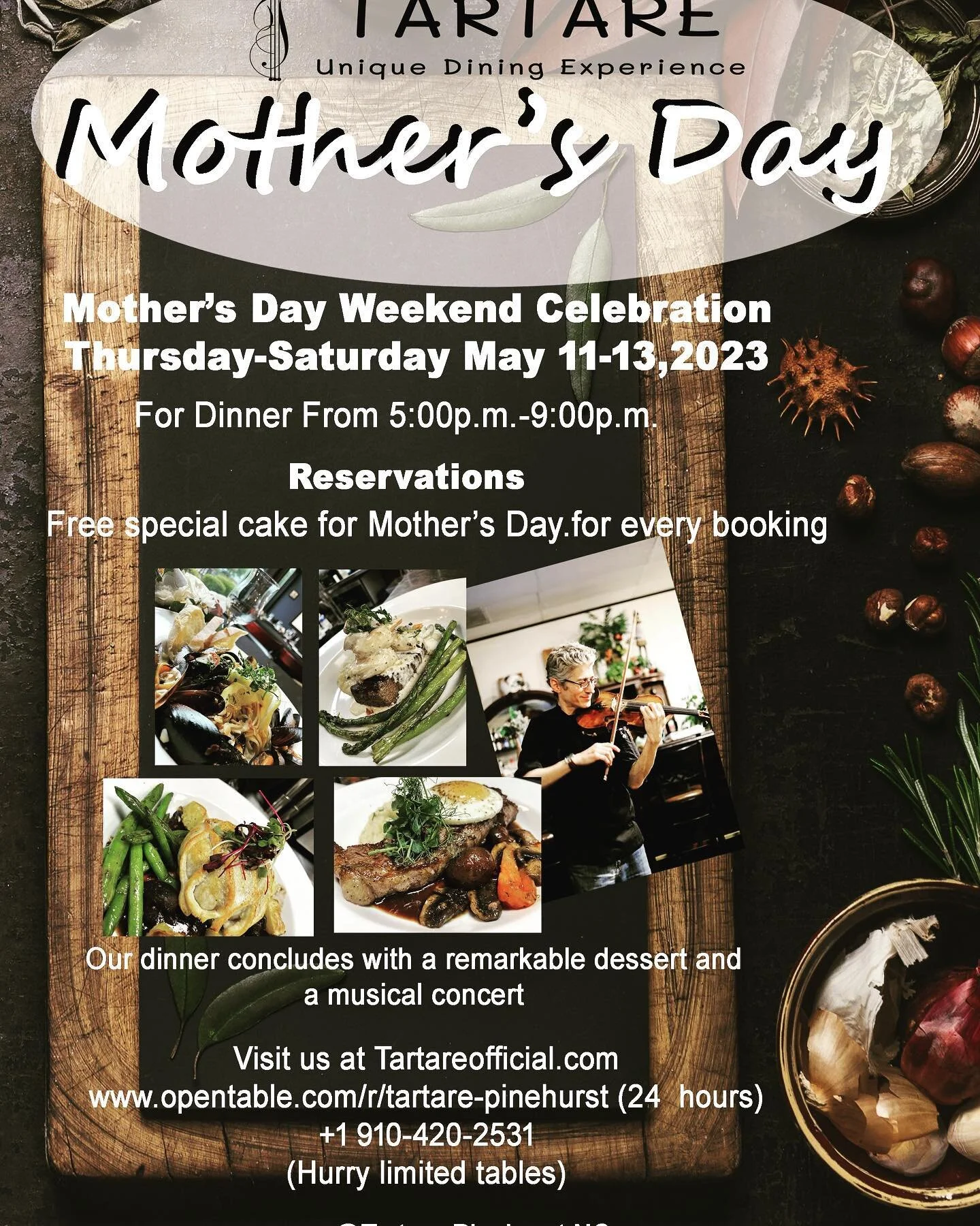 Come Celebrate a Special Mother&rsquo;s Day @ Tartare
