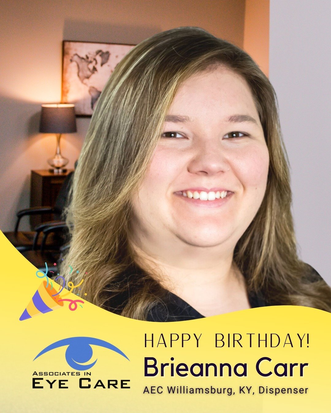 Celebrating two birthdays today at AEC Williamsburg, KY! HBD Brieanna Carr &amp; Pamela Hacker, you make the world a better place by helping others. #associatesineyecare #williamsburgky #eyecare #optometry