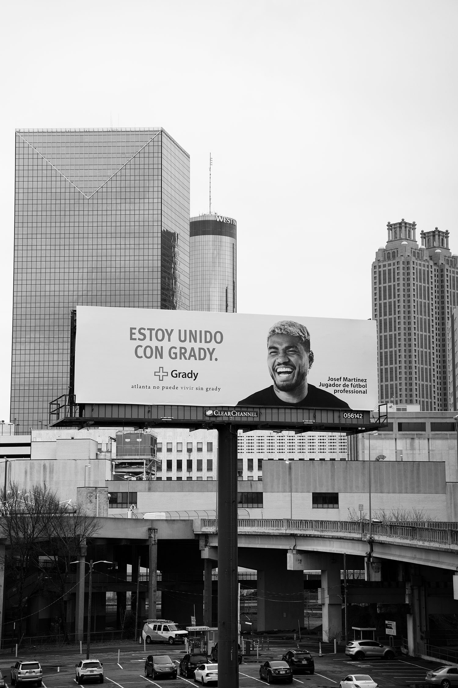 Josef Martinez billboard shot for Grady Health System