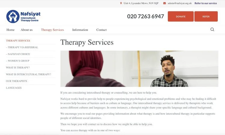 Nafsiyat Website Before