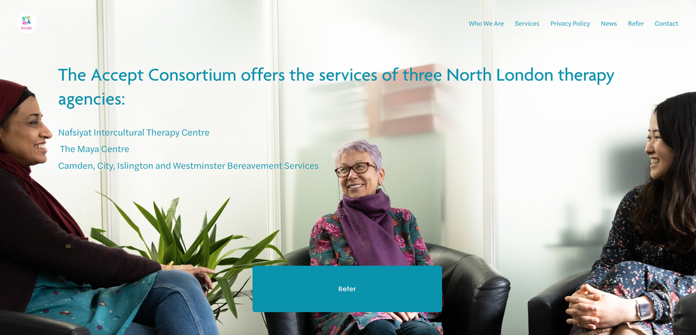 The Accept Consortium's Website After