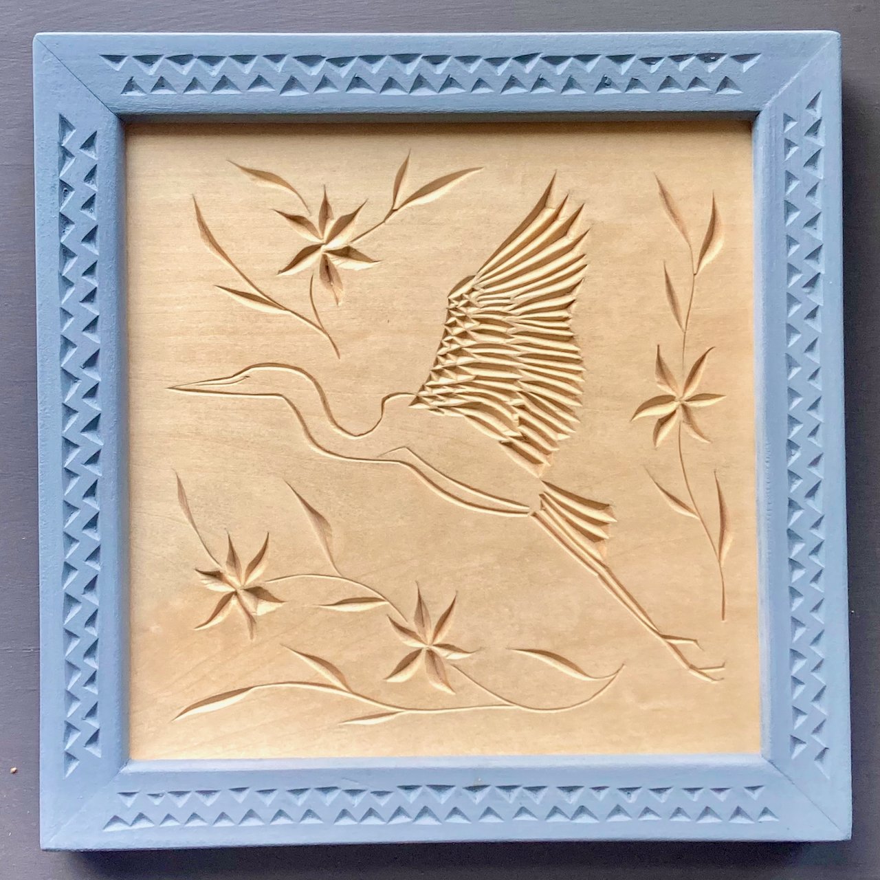Heron in Flight (6x6)