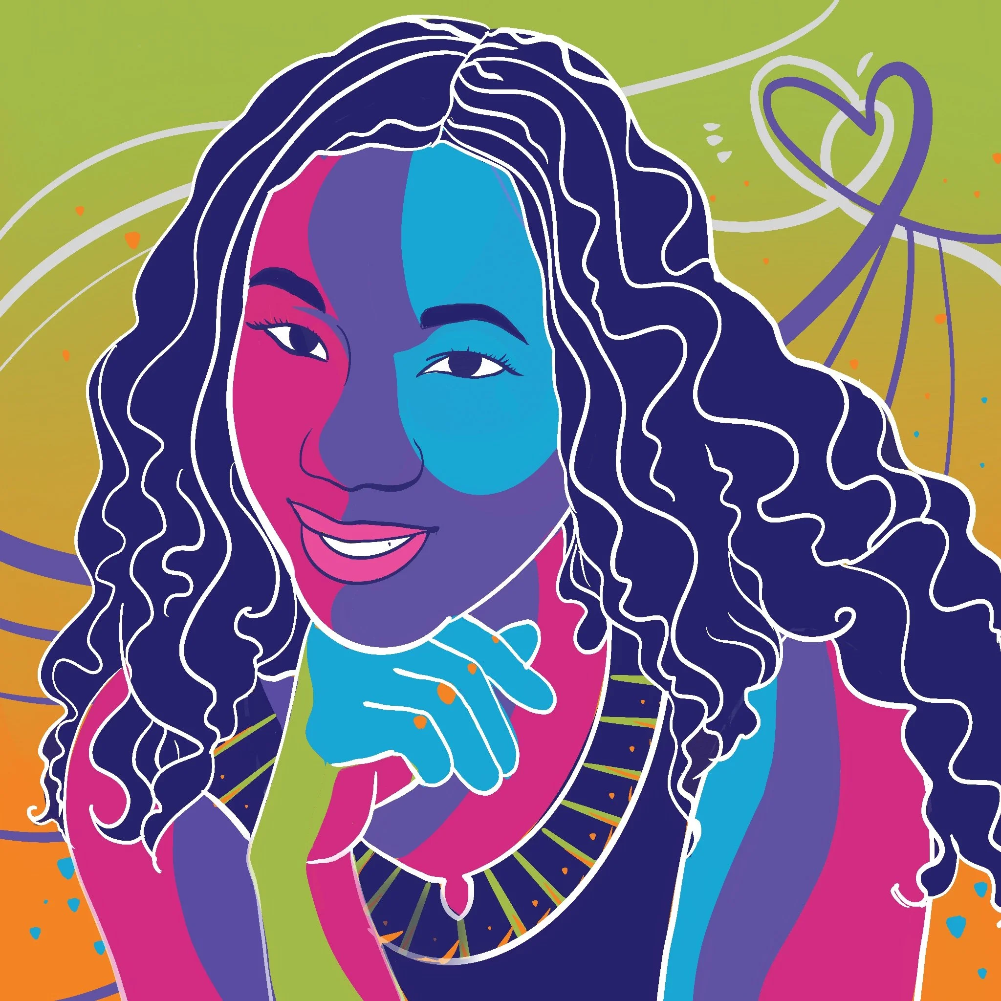 A portrait of the founder, Lisa Mae Brunson