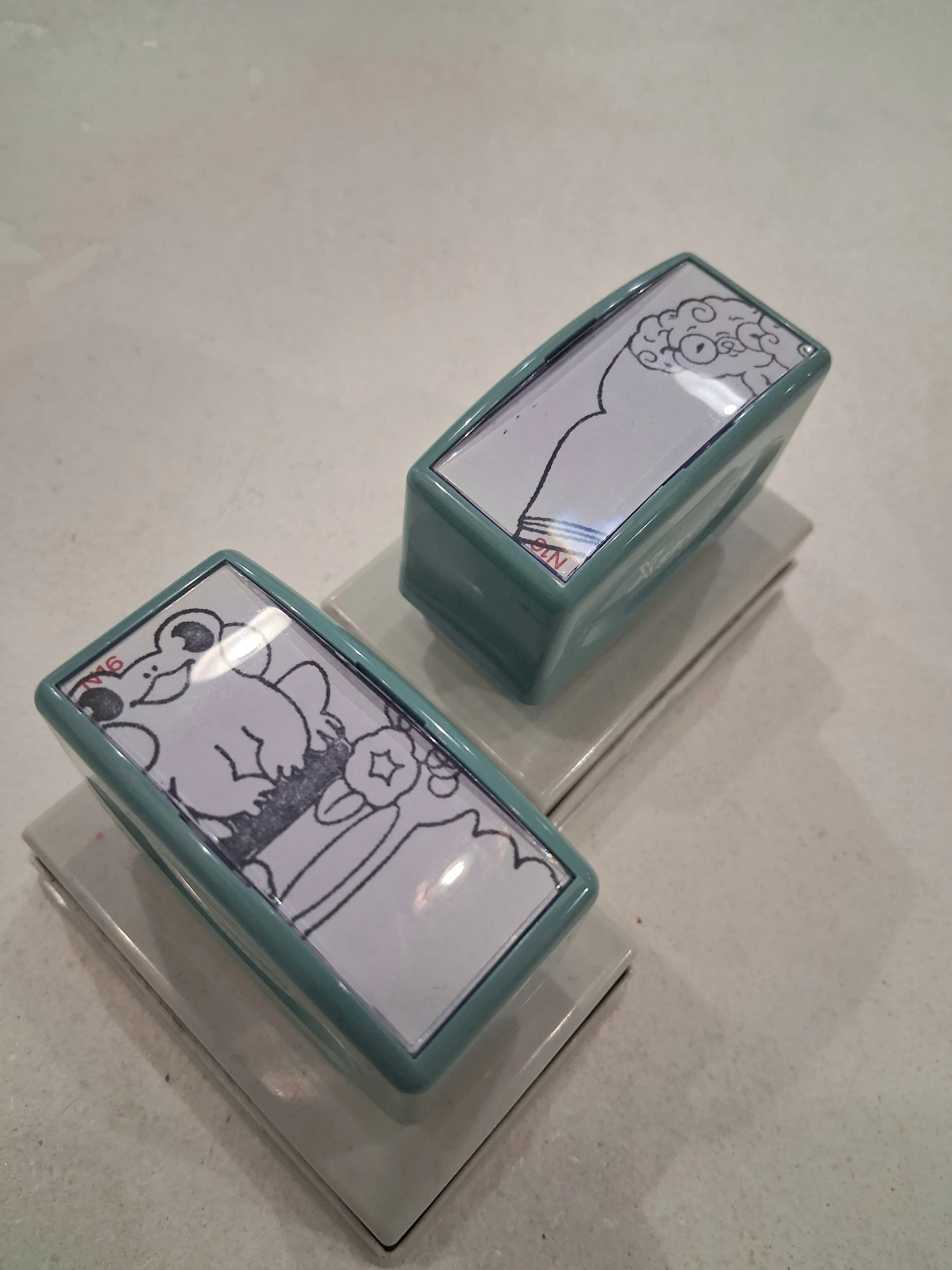 Froggy and doggy stamp designs for people to freely stamp in their journals 