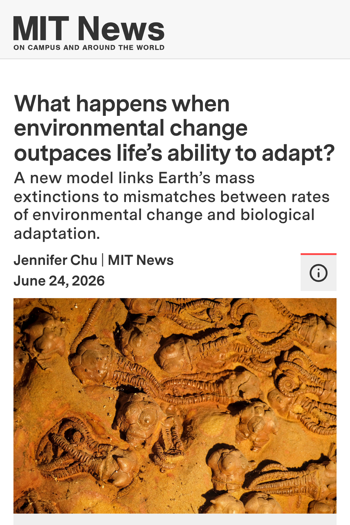 A new model links Earth’s mass extinctions to mismatches between rates of environmental change and biological adaptation.