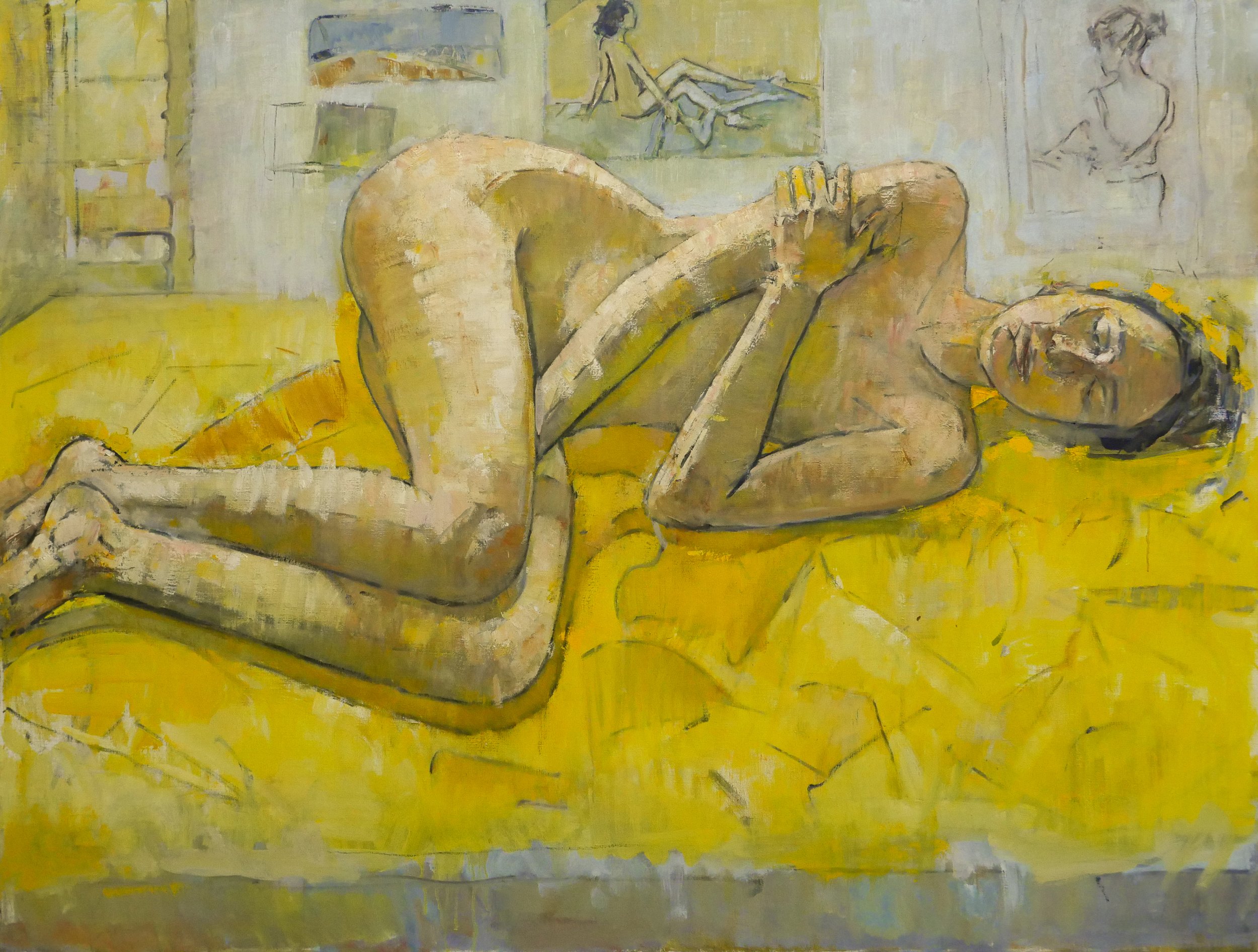 "Alena (nude)" 2024. Oil on canvas. 40 X 53 inches