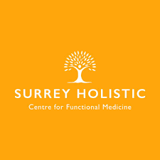 Surrey Holistic Centre for Functional Medicine logo with an orange background and a white tree symbol.