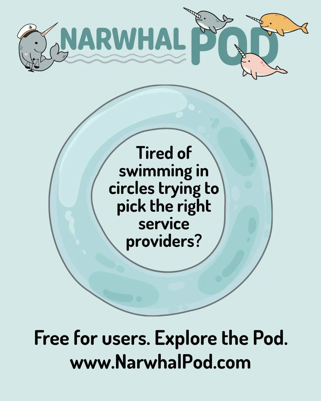 Think of the NarwhalPod as a community health team for your organization&mdash;where legal counsel, HR experts, designers, bookkeepers, coaches, facilitators, and strategists come together like a generalist and a team of specialists.  Find the right 
