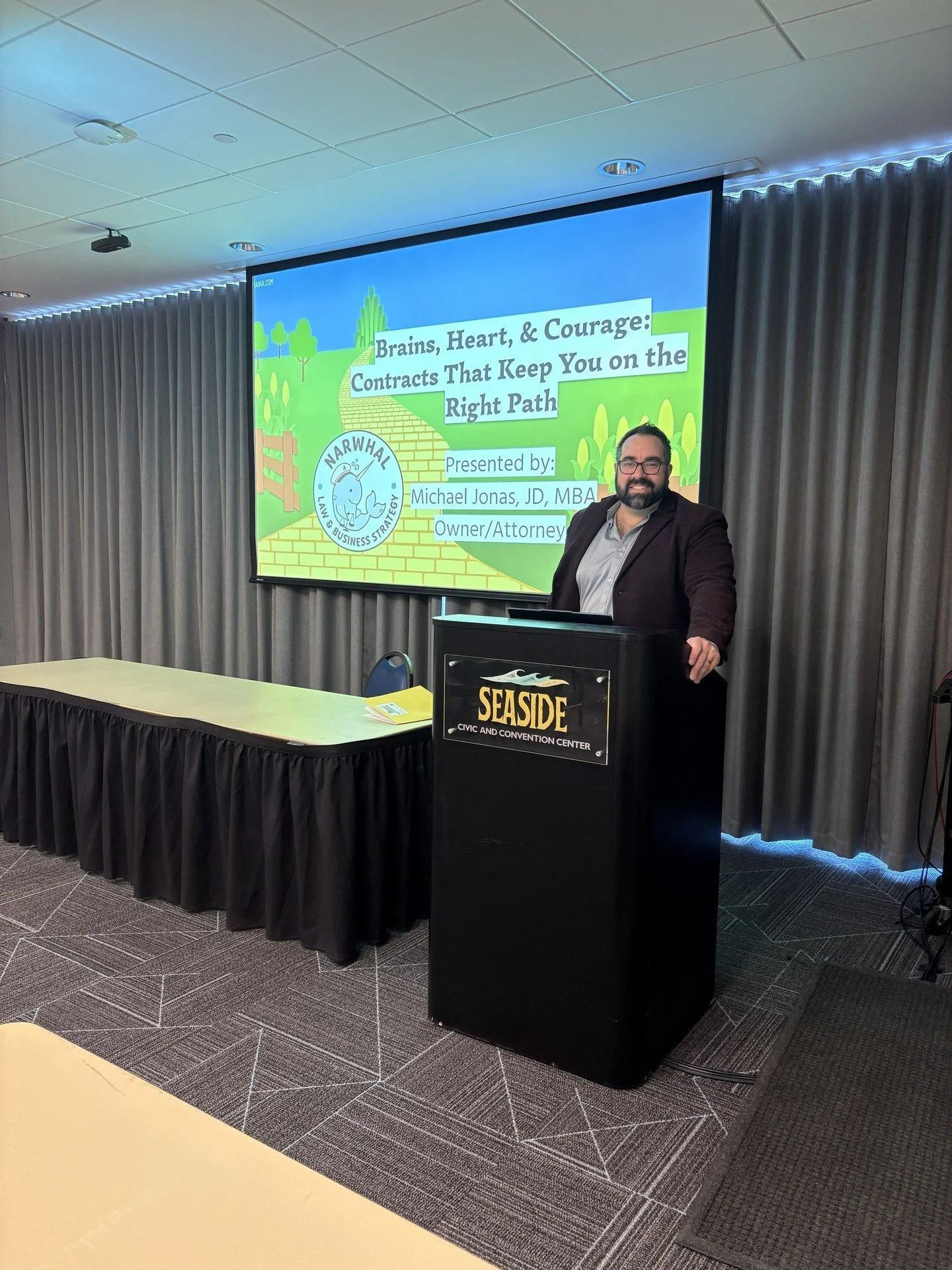 If you happen to be at the Oregon Festivals and Events Conference @oregonfestivals in Seaside, Oregon this weekend, please say hello to Attorney Michael Jonas! He will be speaking on a few sessions. Stop by our Narwhal Law &amp; Business Strategy tab