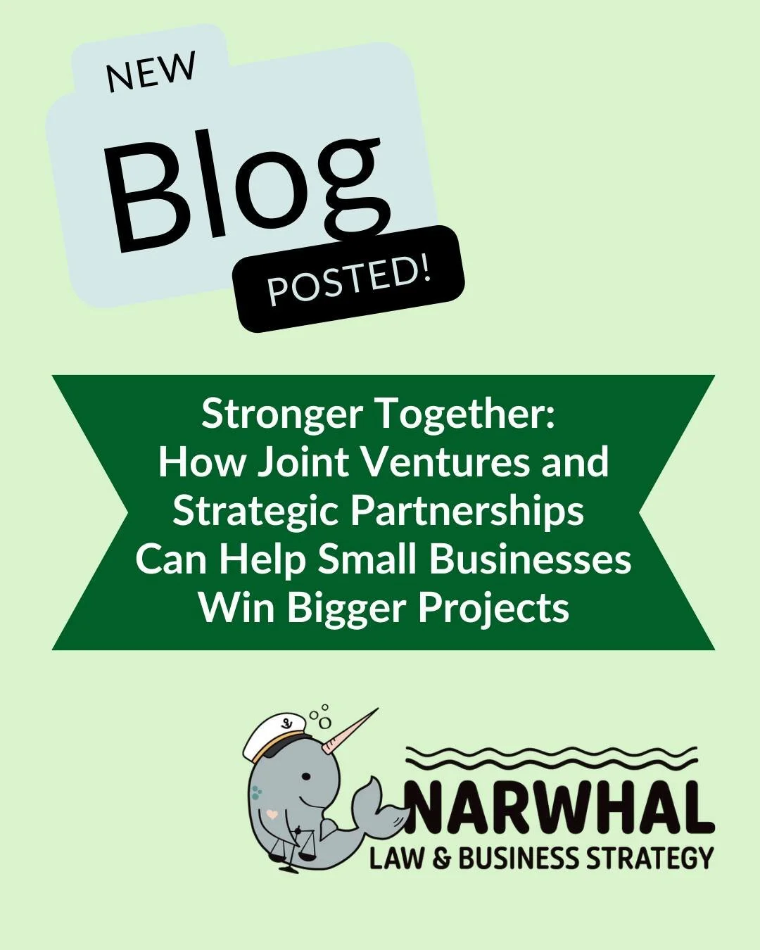 A project might be a perfect fit in terms of skills or community impact, but the opportunity requires more capacity, experience, bonding, or financial backing than a single small firm can reasonably provide. Read more about Joint Ventures and other w