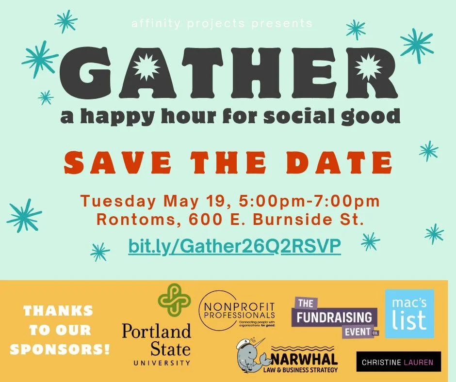 We are proud to sponsor Gather, a quarterly networking happy hour event for mission-driven professionals working in and around the nonprofit sector. Whether you&rsquo;re looking for connections, a mentor, a consultant, or simply an opportunity to con