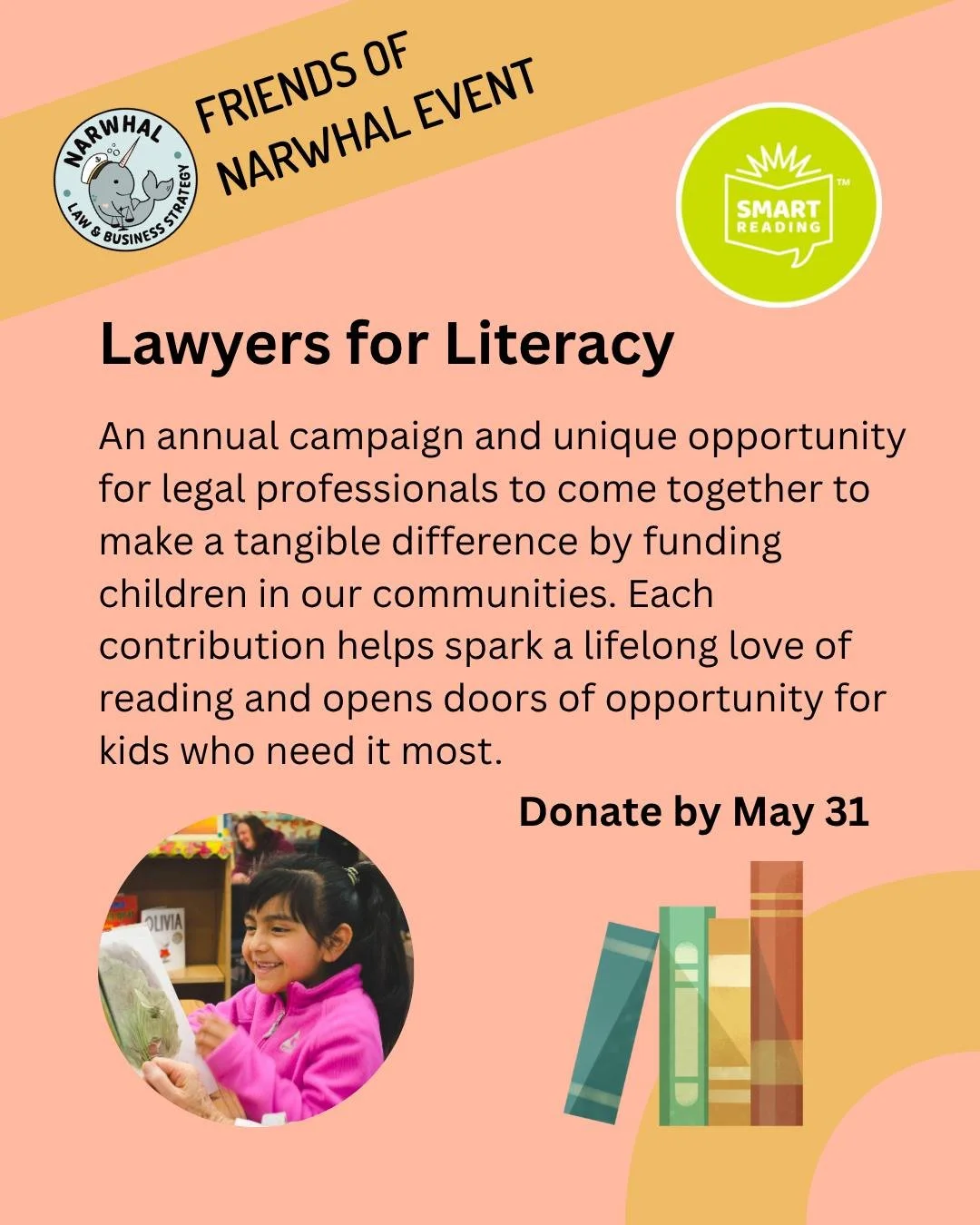 Lawyers for Literacy is an annual campaign and unique opportunity for legal professionals to come together to make a tangible difference by funding children in our communities. Each contribution helps spark a lifelong love of reading and opens doors 