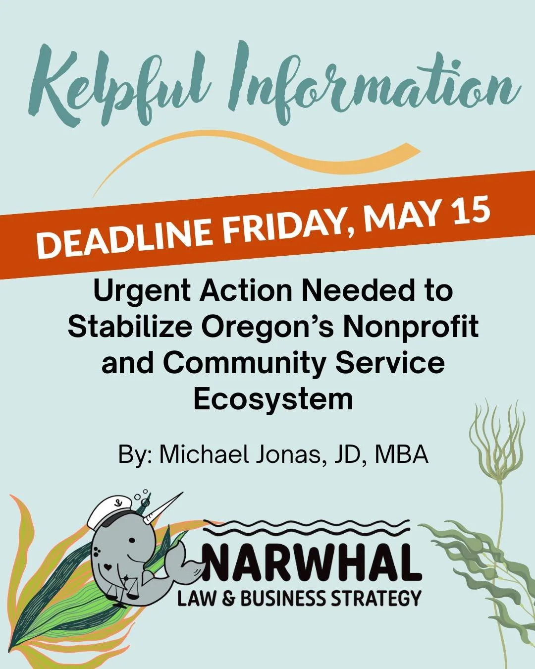 Friday, May 15 is the deadline to sign the letter to stabilize Oregon&rsquo;s Nonprofit and Community Service ecosystem!

Nonprofits are essential to how our communities function, and right now they are at risk. Across Oregon, organizations deliverin