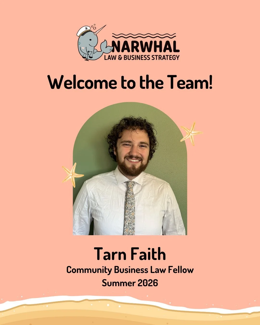 Welcome, Tarn Faith, our Summer 2026 Community Business Law Fellow!

Tarn, a JD candidate from a Lewis and Clark Law School, began his career in youth advocacy, an experience that inspired a commitment to pursuing law and serving others through legal
