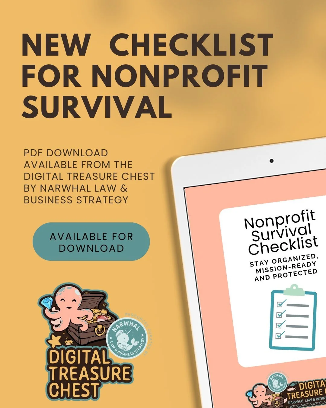 A new resource is available in the Digital Treasure Chest. For nonprofits and mutual aid organizations, we have put together a checklist of items to help with compliance and readiness. The main topics include governance, succession planning, legal co