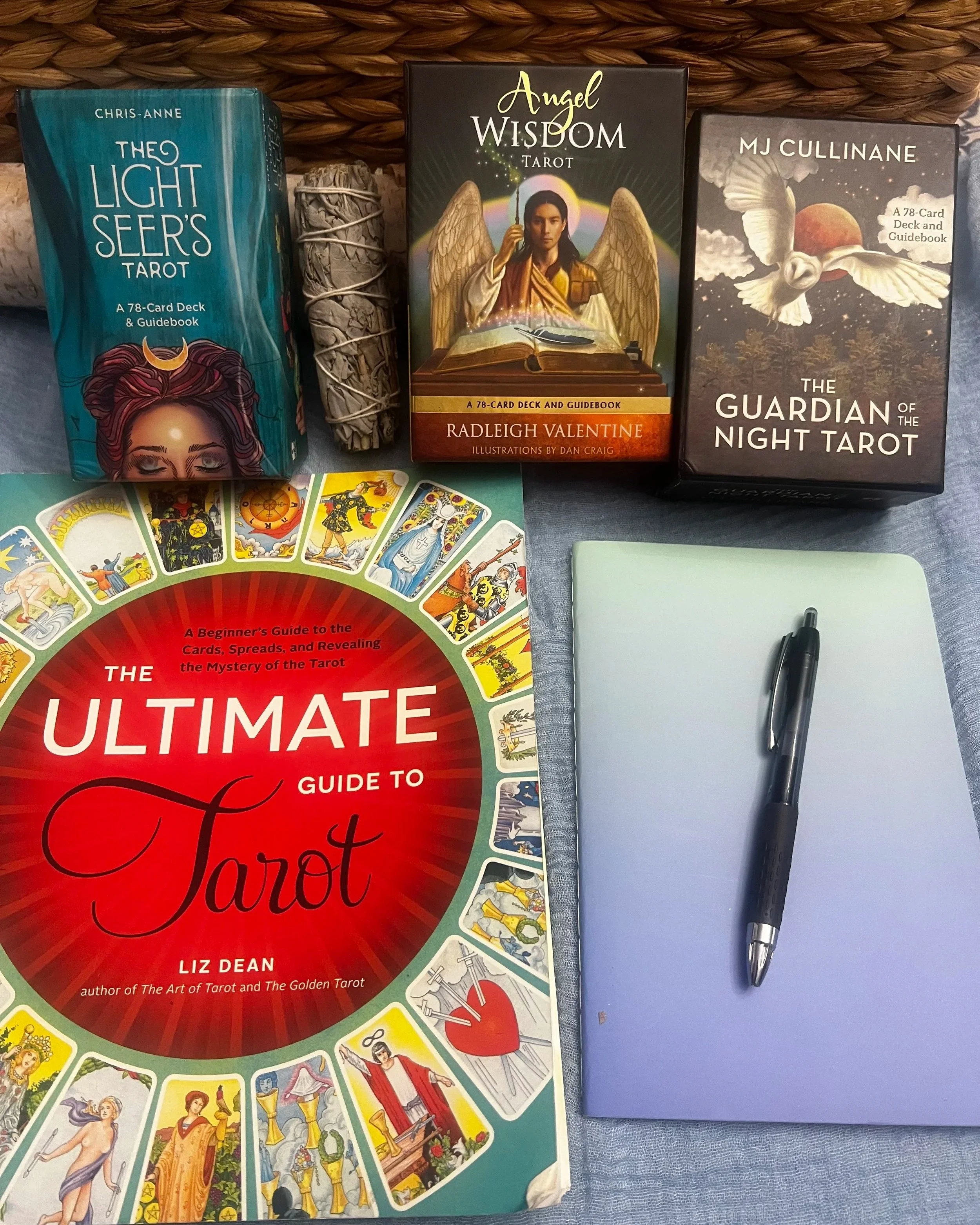 Tarot Card Decks with class instruction book at Lavender Healing & Wellness